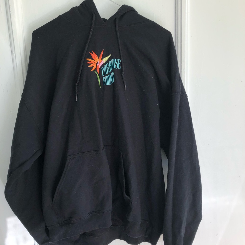 Urban outfitters paradise found logo black hoodie